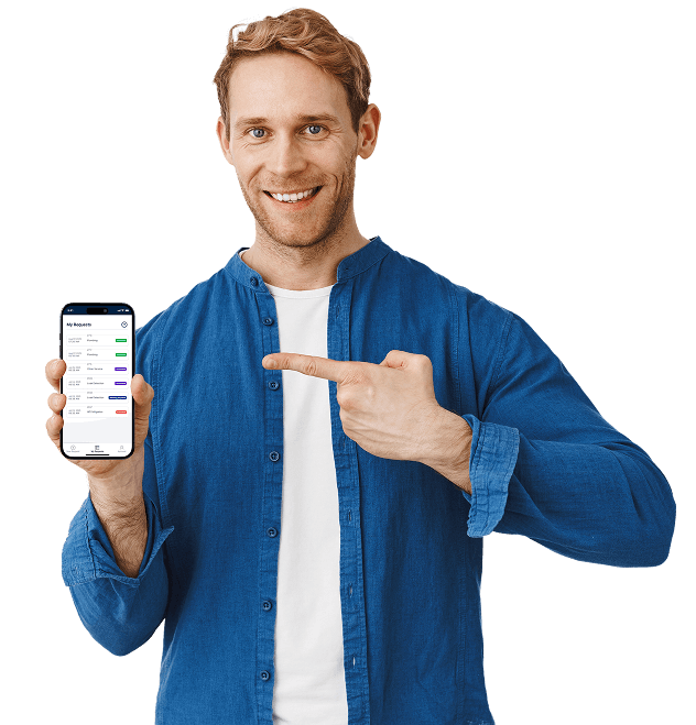 Man with smartphone