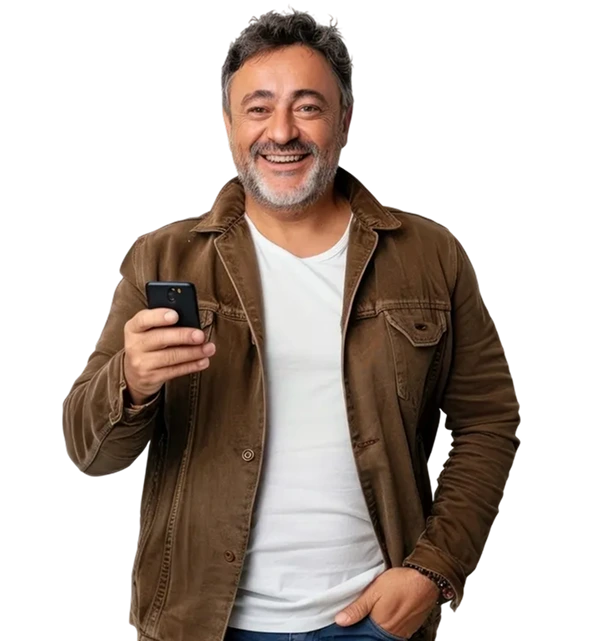 Man with iphone